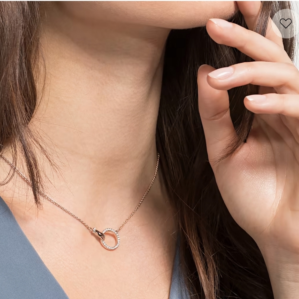 Swarovski Symbolic necklaceHand, White, Rose gold-tone plated - Picture 3 of 6